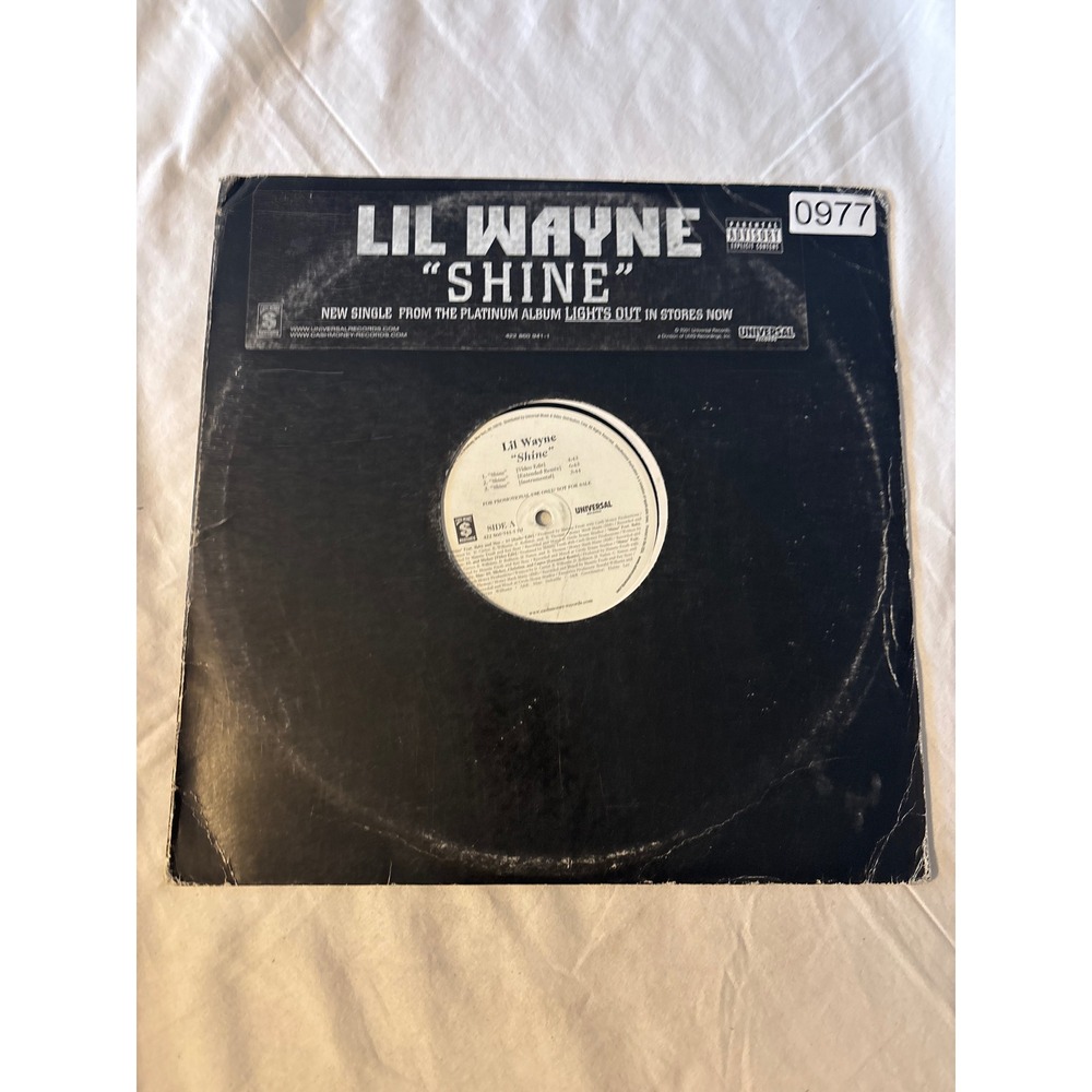 Lil Wayne Shine Vinyl 12" Single Black Good Promo Lights Out Cash Money 0977